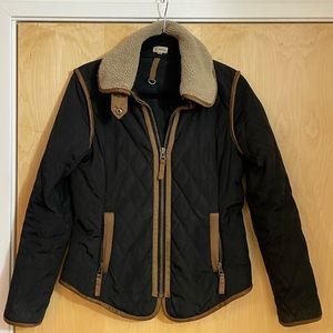 Black & brown puffer jacket